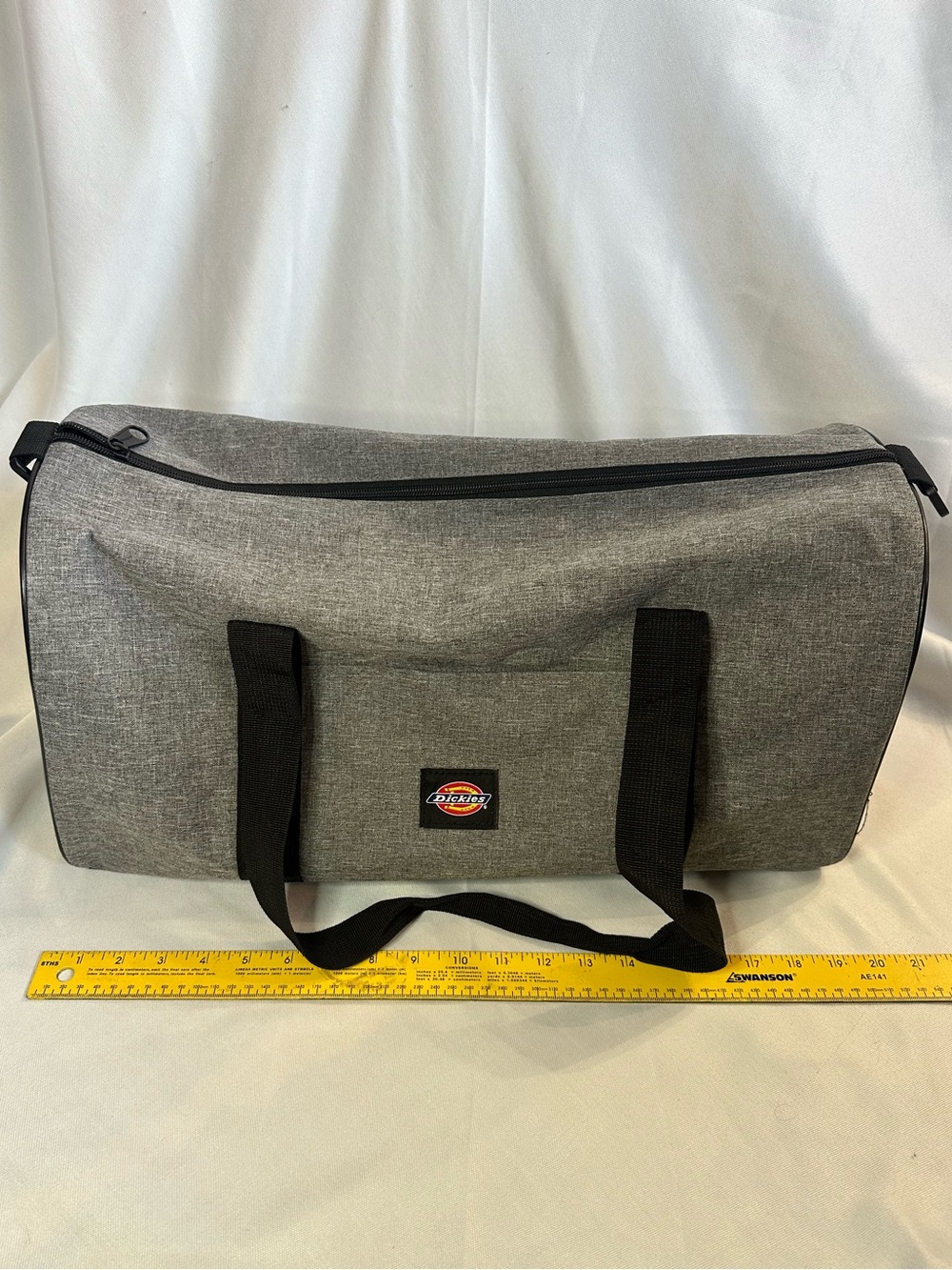 Dickies Gray Travel Duffel with Black Straps